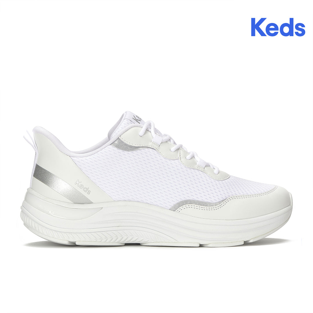 Women's Blissmove Lace Mesh/Leather White/Silver Sneaker