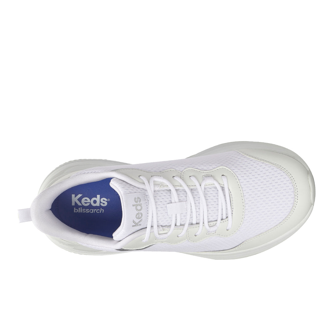 Women's Blissmove Lace Mesh/Leather White/Silver Sneaker