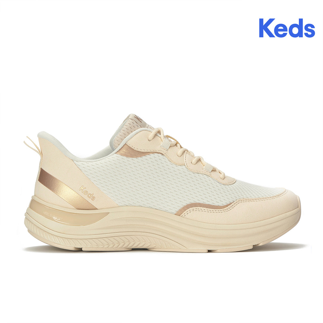 Women's Blissmove Lace Mesh/Suede Cream/Parchment/Bronze Sneaker