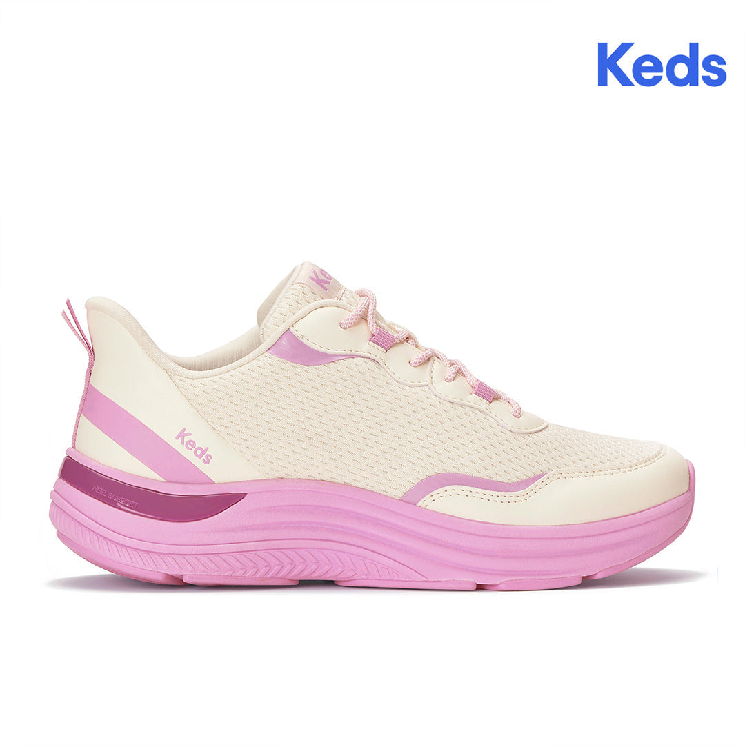 Women's Blissmove Lace Mesh/Leather Egret/Lilac/Dark Violet Sneaker