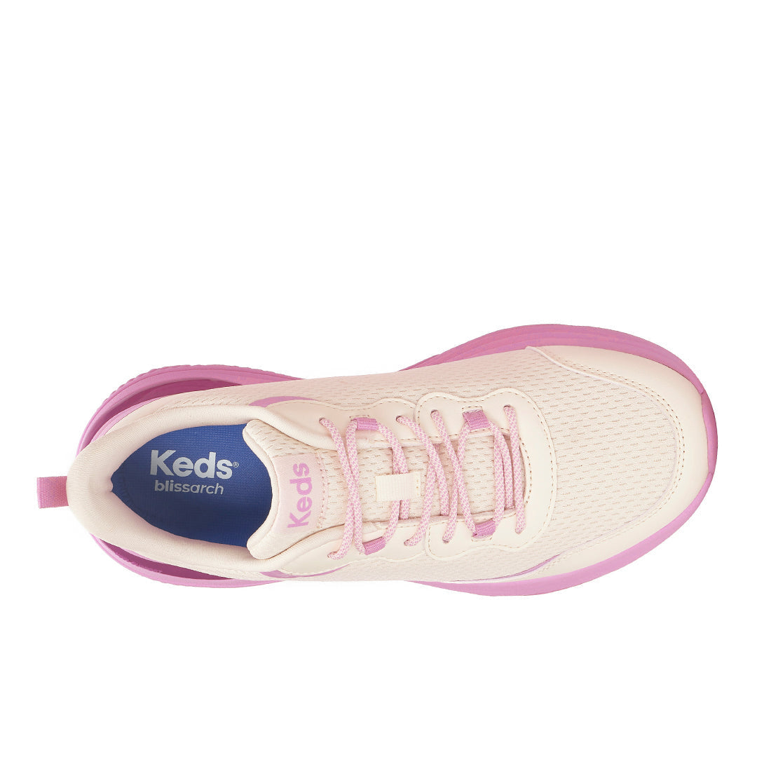 Women's Blissmove Lace Mesh/Leather Egret/Lilac/Dark Violet Sneaker