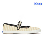 Women's Maisie Mary Jane Printed Stripe Twill Black/Natural Sneaker