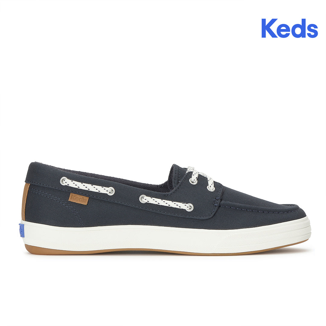 Women's Center III Boat Twill Navy Sneaker