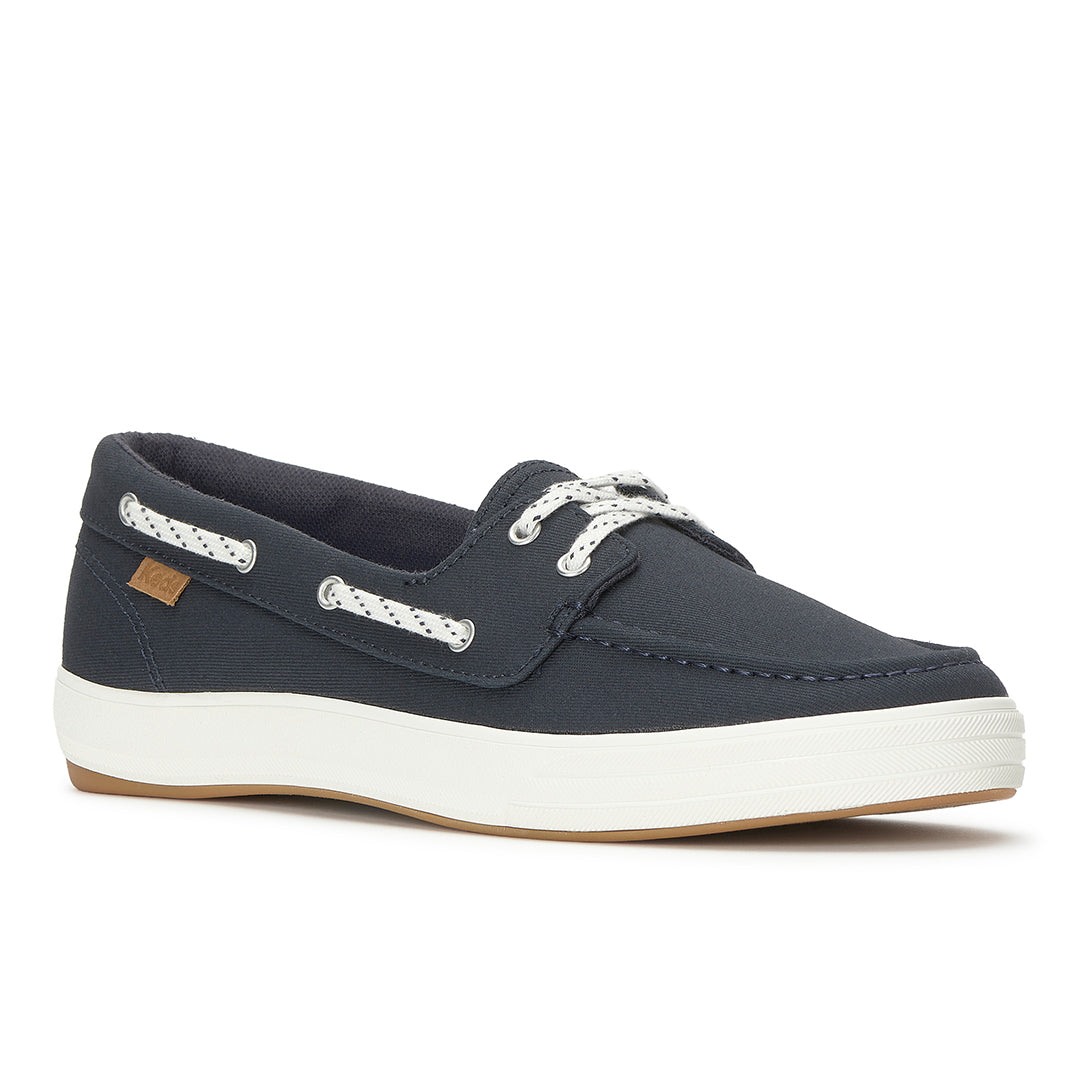 Women's Center III Boat Twill Navy Sneaker