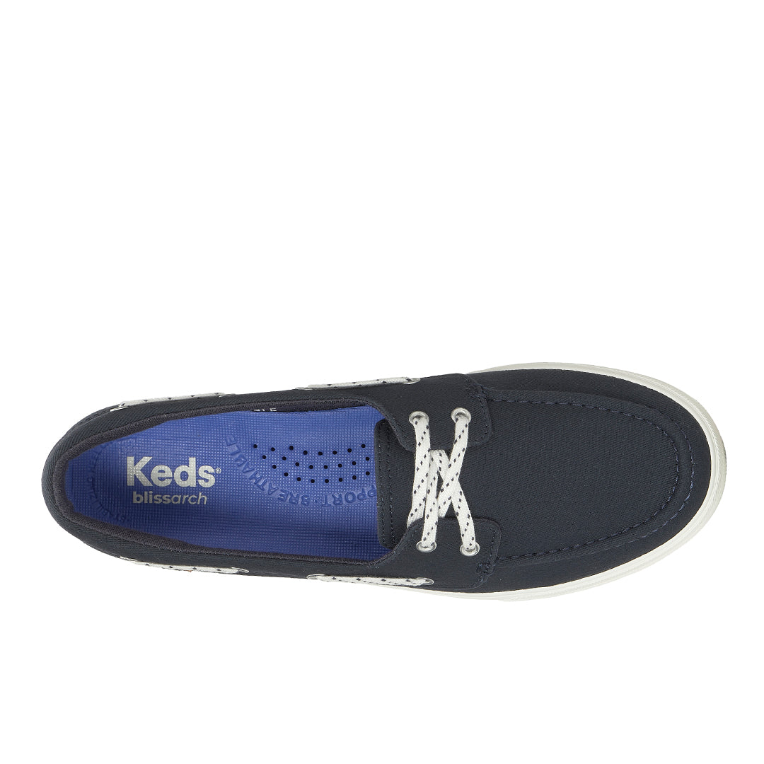 Women's Center III Boat Twill Navy Sneaker