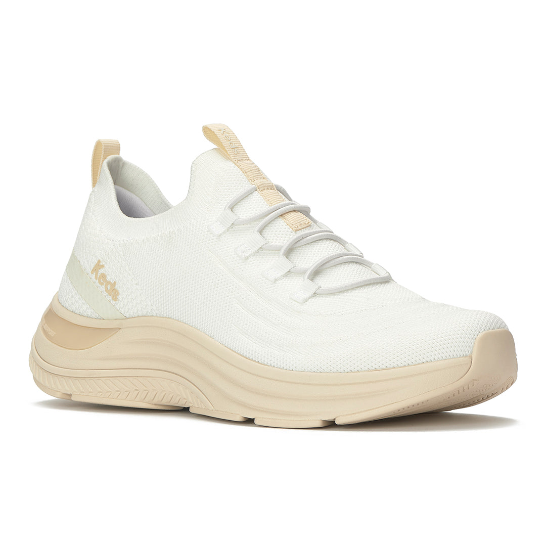 Women's Blissmove Slip On Eng Knit Snow White/Parchment Sneaker