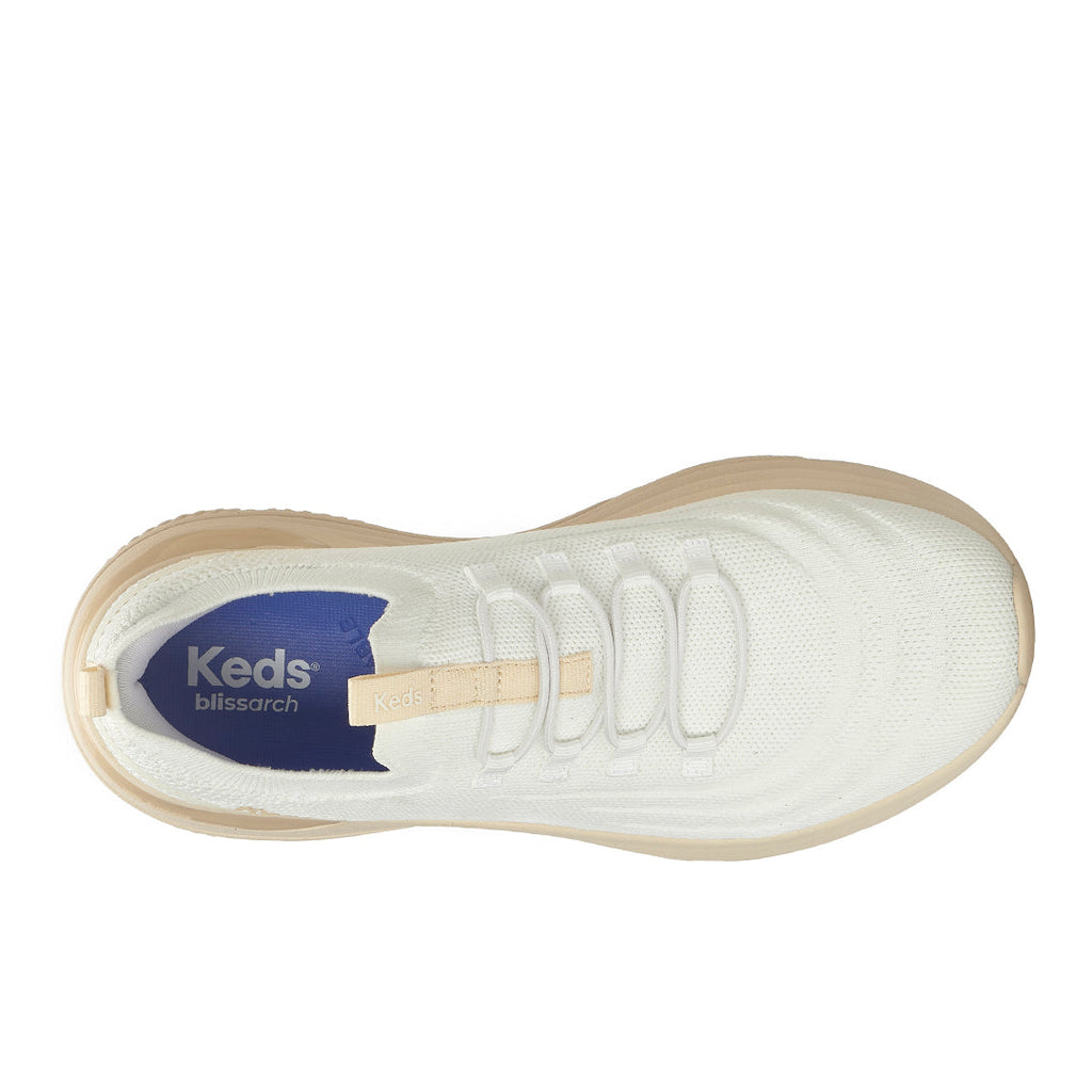 Women's Blissmove Slip On Eng Knit Snow White/Parchment Sneaker