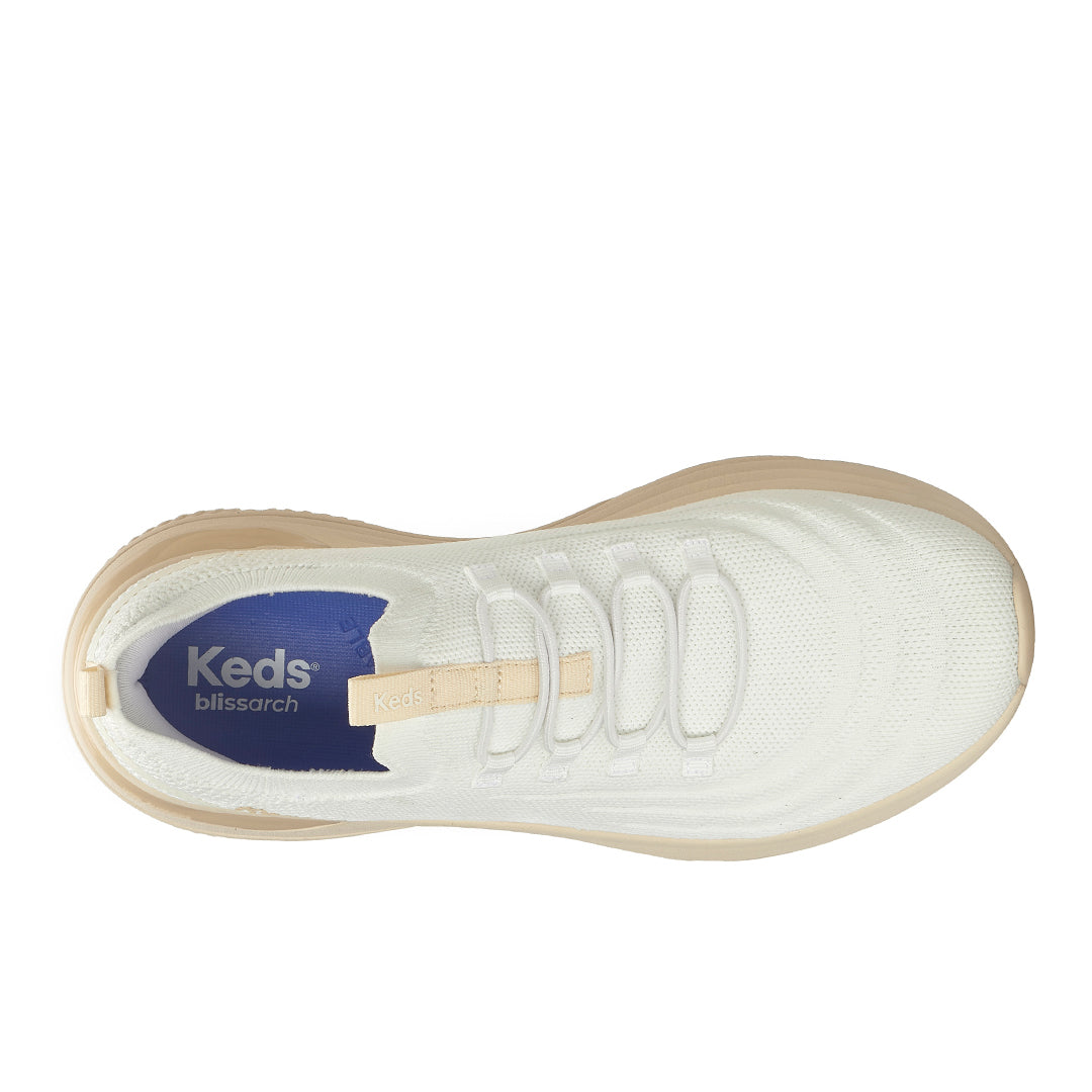 Women's Blissmove Slip On Eng Knit Snow White/Parchment Sneaker