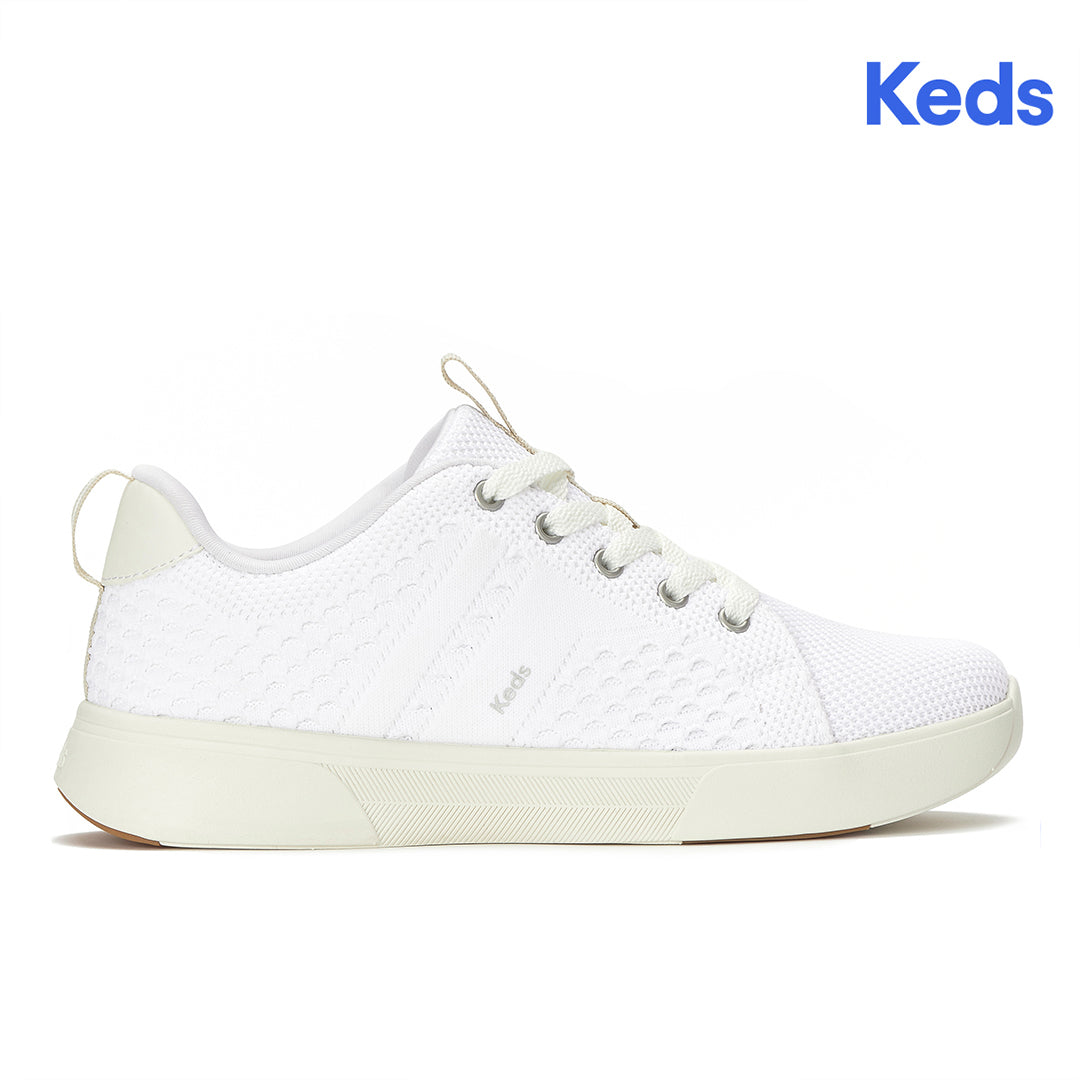 Women's Blisswalk Lace Textured Eng Knit Snow White Sneaker
