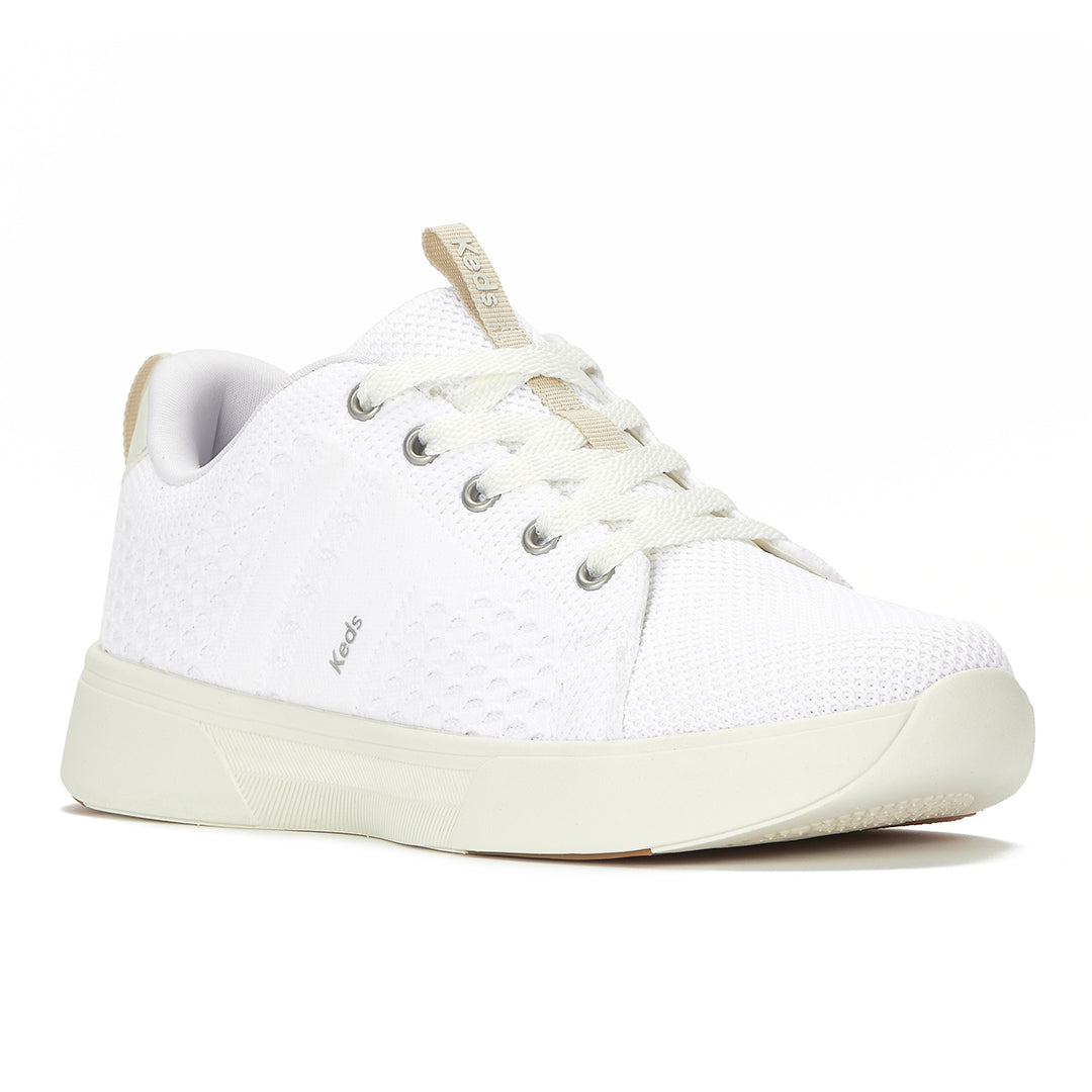Women's Blisswalk Lace Textured Eng Knit Snow White Sneaker