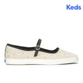 Womens Keds Square Toe Mary Jane Woven Natural/Black Sneakers