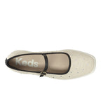 Womens Keds Square Toe Mary Jane Woven Natural/Black Sneakers