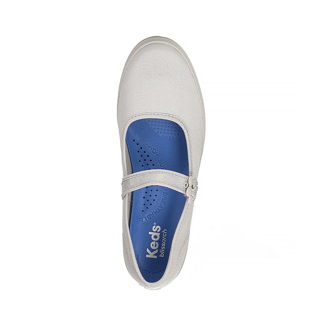 Womens Maisie Mary Jane Grosgrain Light Grey Sneakers