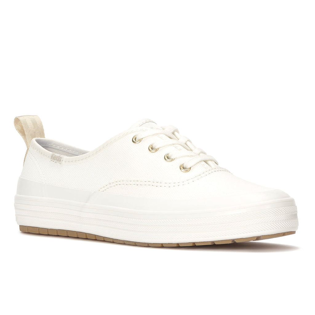 Womens Champion Splash Coated Canvas Snow White Sneakers