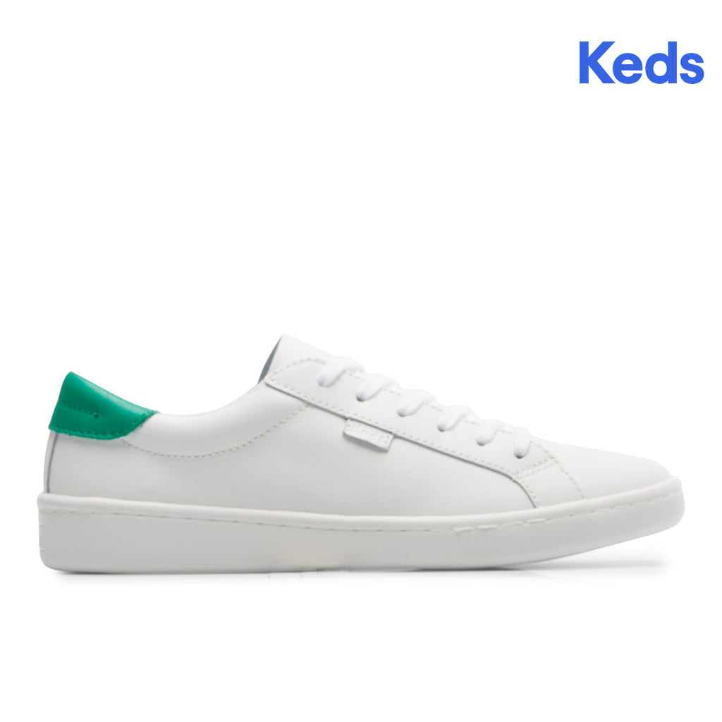 Women's Ace Leather Sneaker White/Green