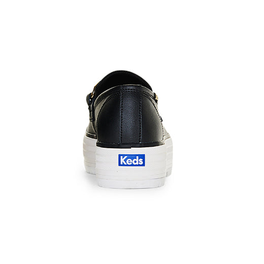 Women's Triple Decker Loafer Lug Chain Applique Sneakers Black