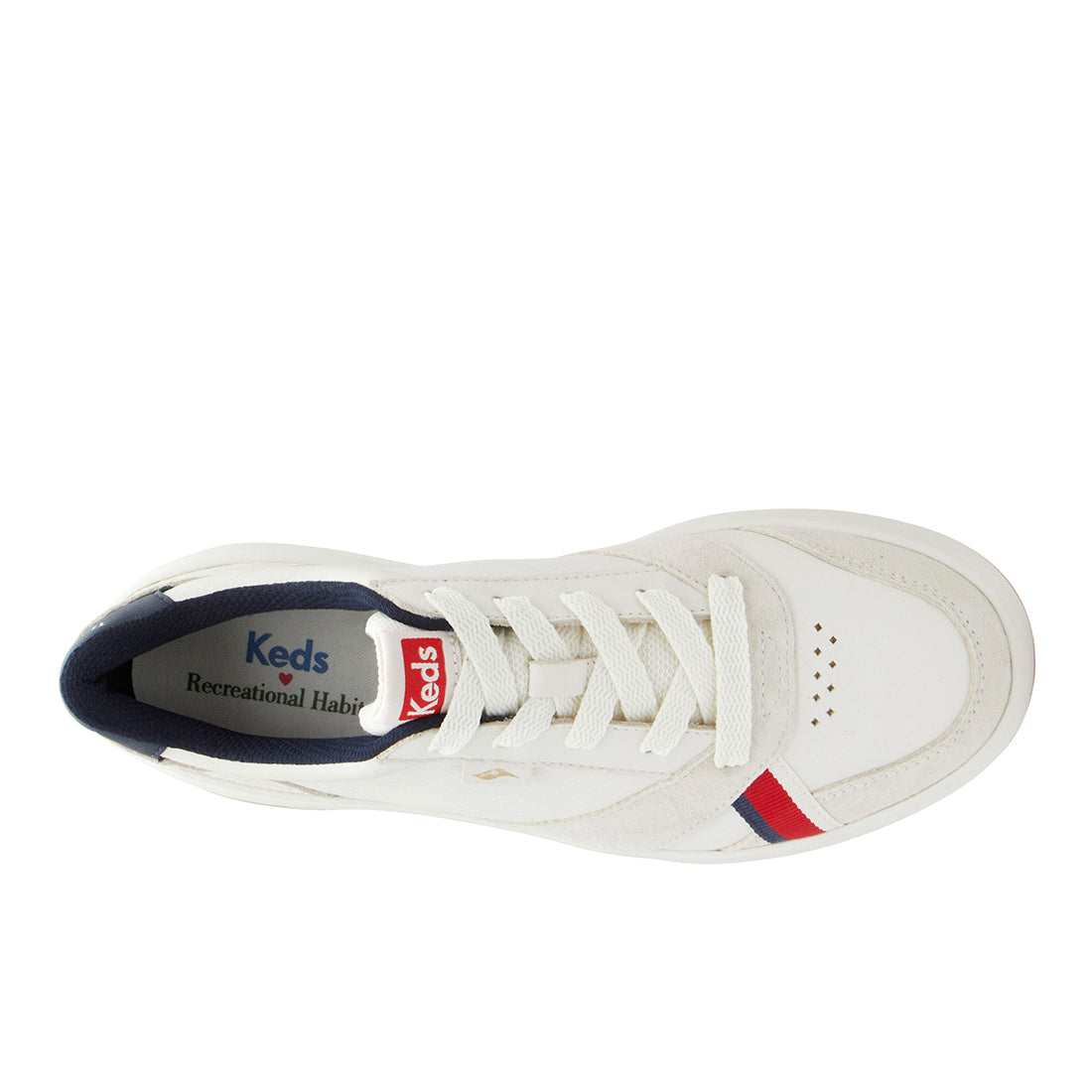 Keds Womens' Recreational Habits The Court White/Navy/Red