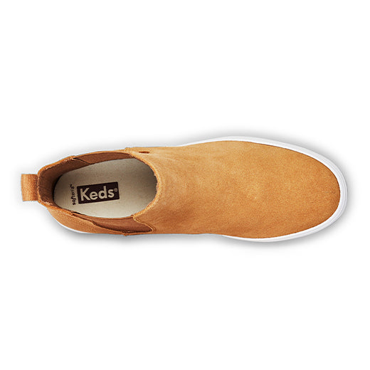 Women's The Platform Chelsea Lug Suede Sneaker Brown