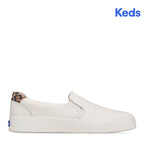 Women's Pursuit Slip Leather Leo Sneaker White