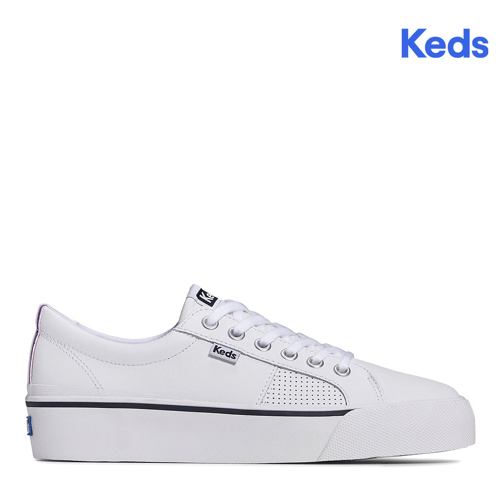 Women's Jump Kick Duo Leather Webbing Sneaker White