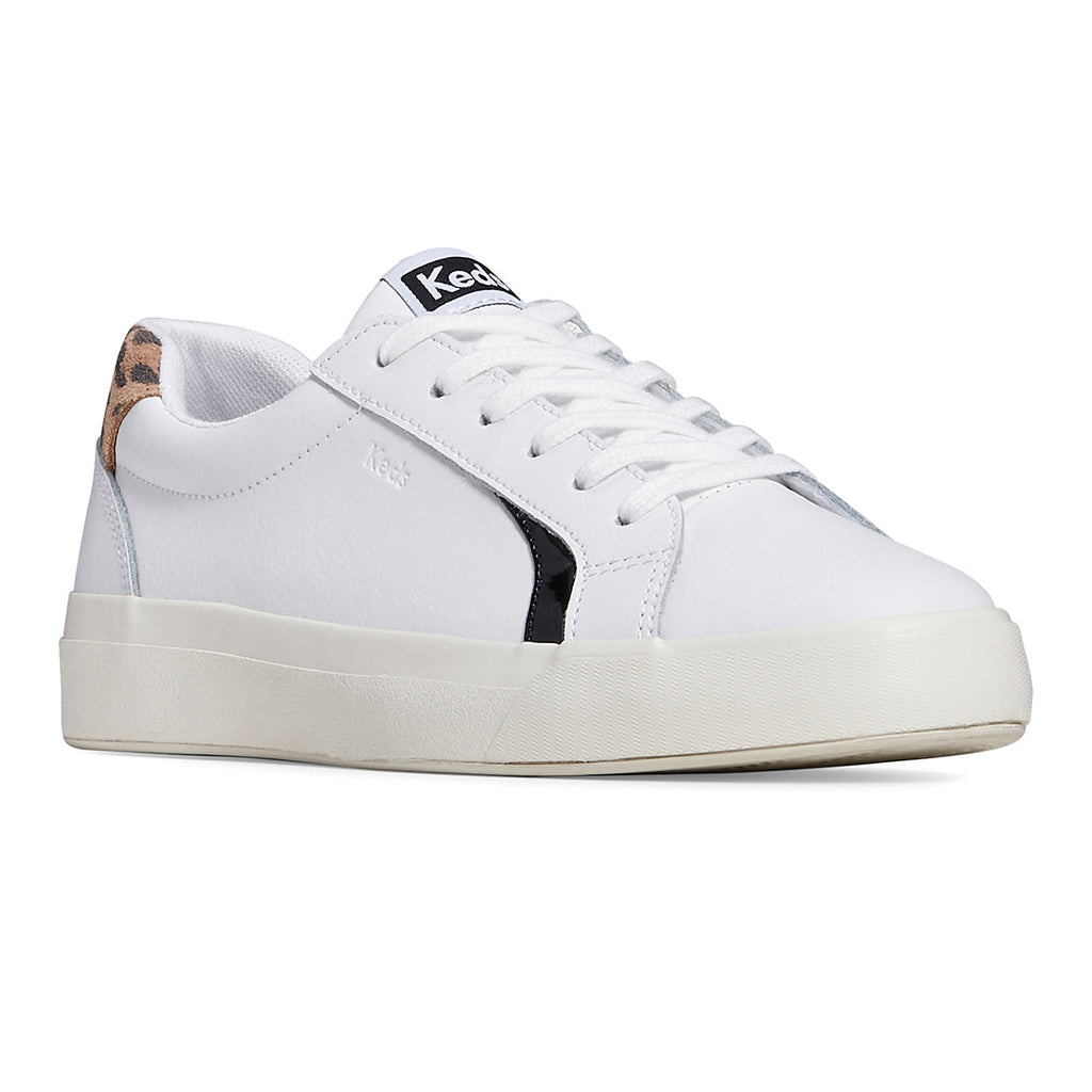 Women's Pursuit Leather Leo Sneaker White/Tan