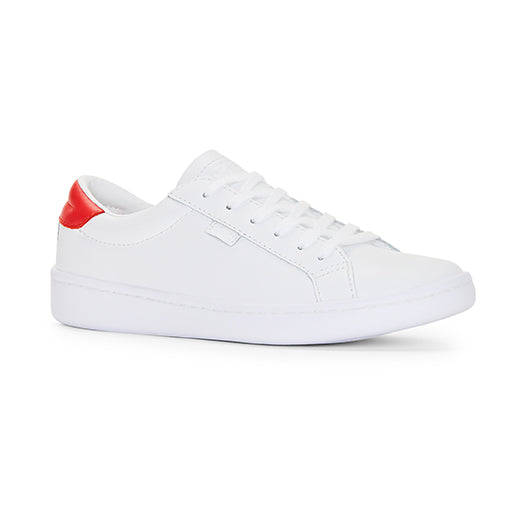 Women's Ace Leather Sneaker White / Red