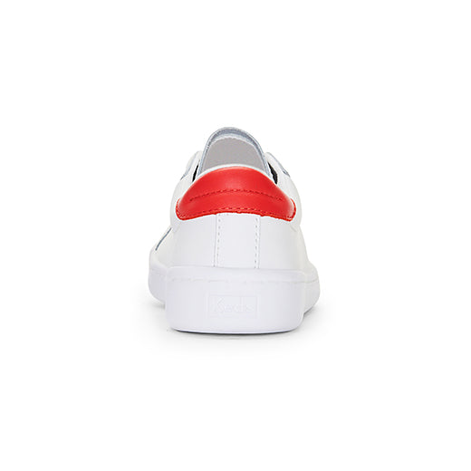 Women's Ace Leather Sneaker White / Red