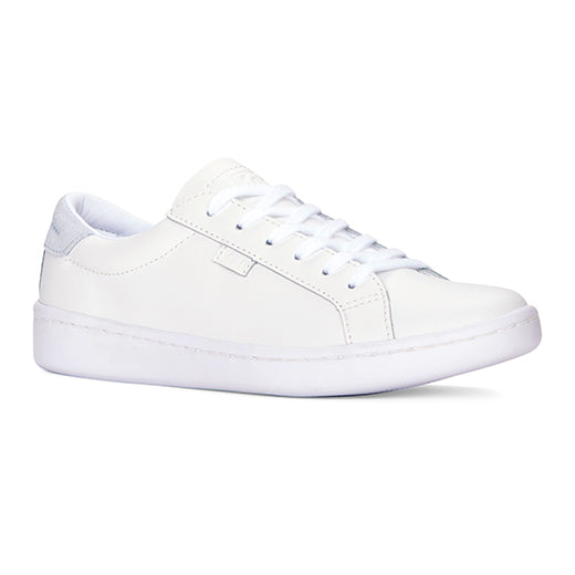 Women's Ace Leather Sneaker White/Light Blue