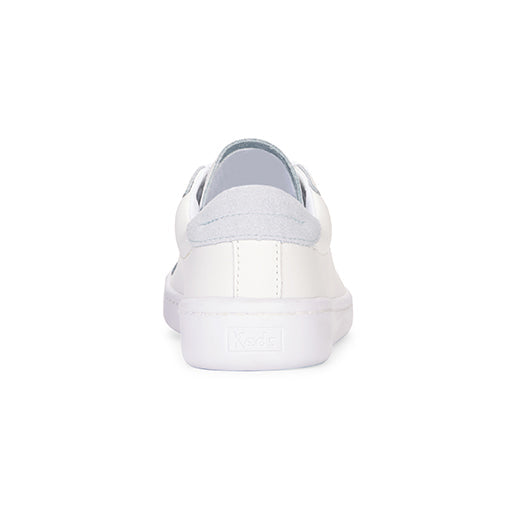 Women's Ace Leather Sneaker White/Light Blue
