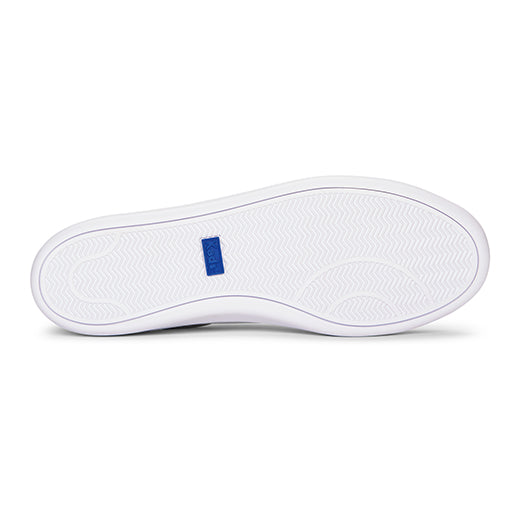 Women's Ace Leather Sneaker White/Light Blue