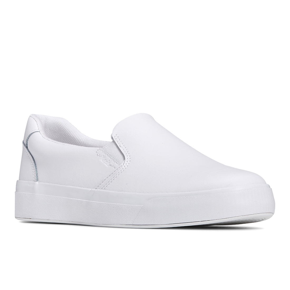 Keds Womens' Pursuit Slip Leather White