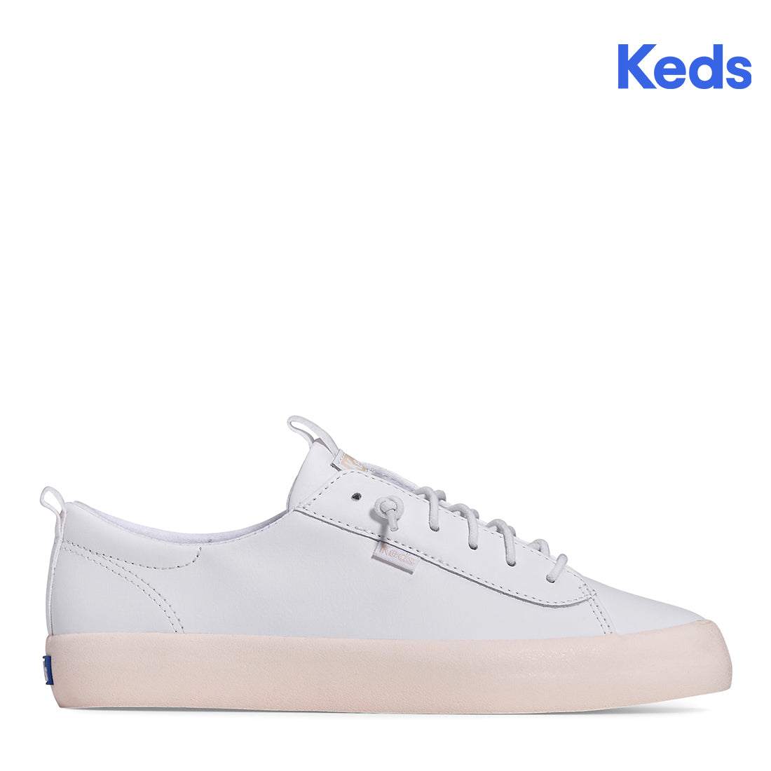 Women's Kickback Leather Pop Foxing SMU Sneaker White/Blush