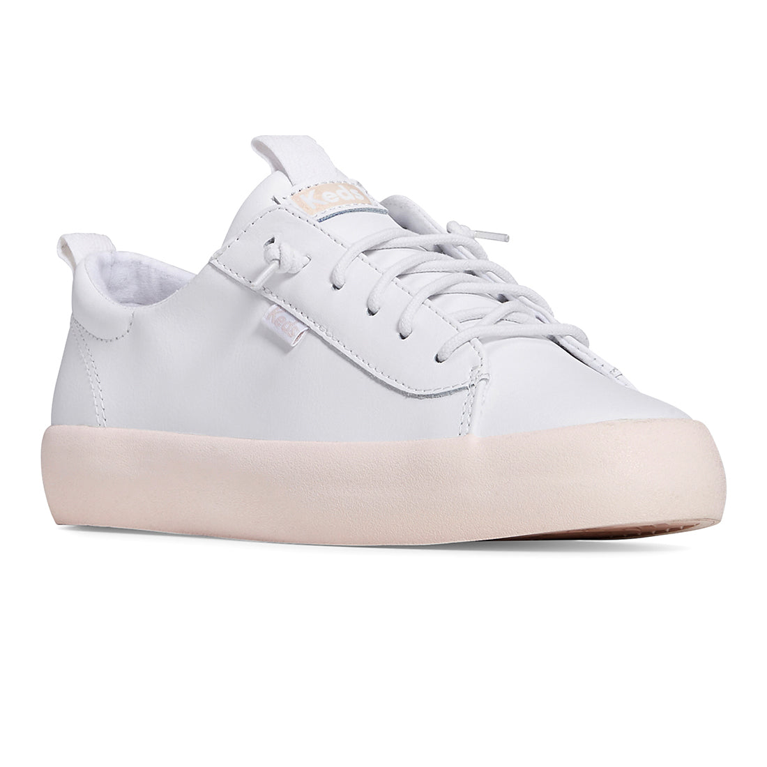 Women's Kickback Leather Pop Foxing SMU Sneaker White/Blush