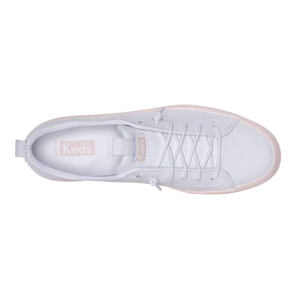 Women's Kickback Leather Pop Foxing SMU Sneaker White/Blush