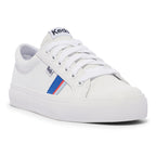 Women's Jump Kick Leather Toe Cap White/Red/Blue