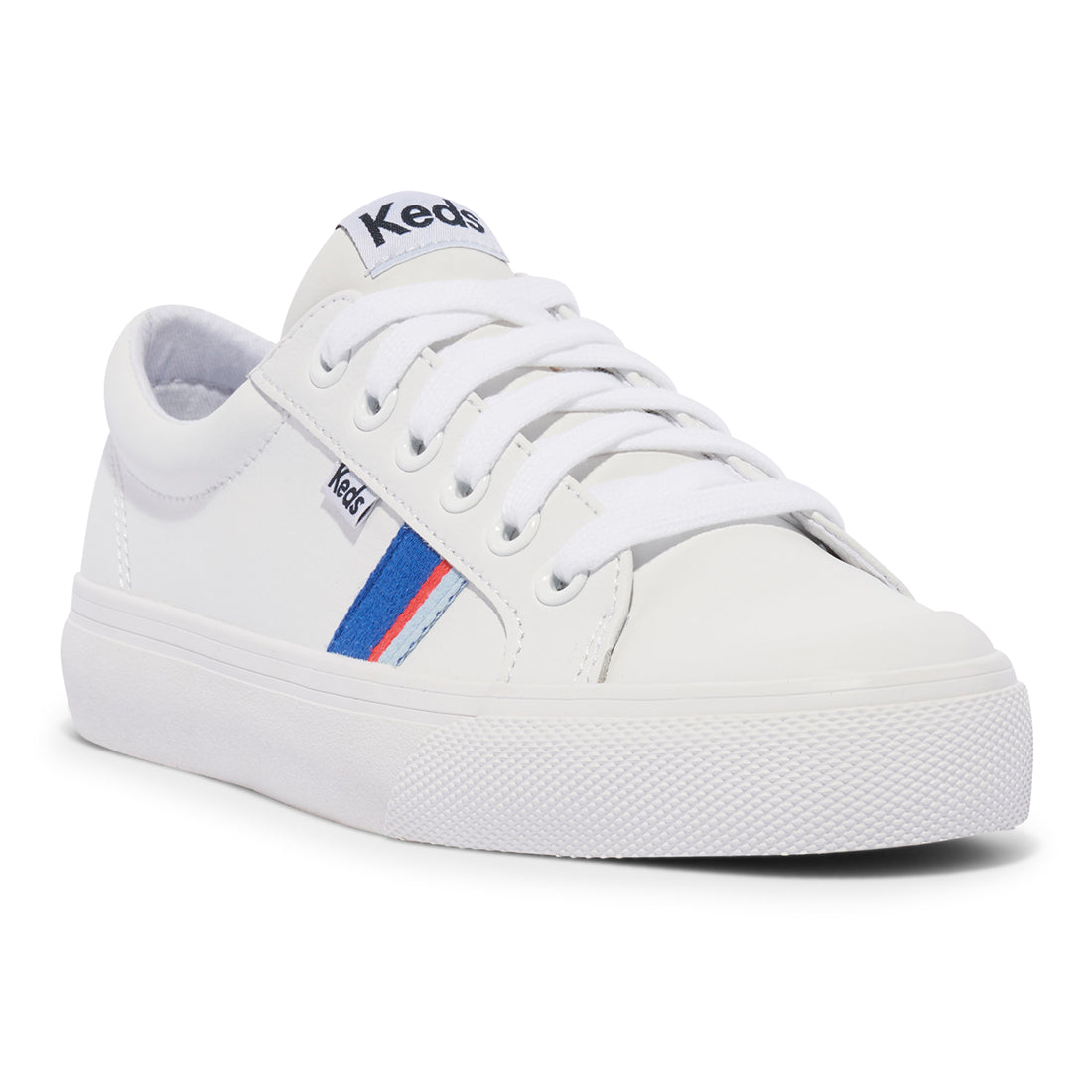 Women's Jump Kick Leather Toe Cap White/Red/Blue