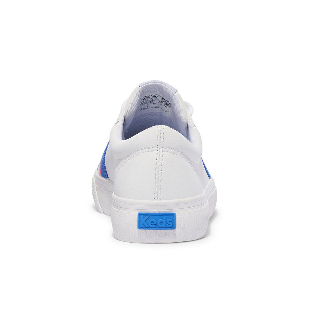 Women's Jump Kick Leather Toe Cap White/Red/Blue