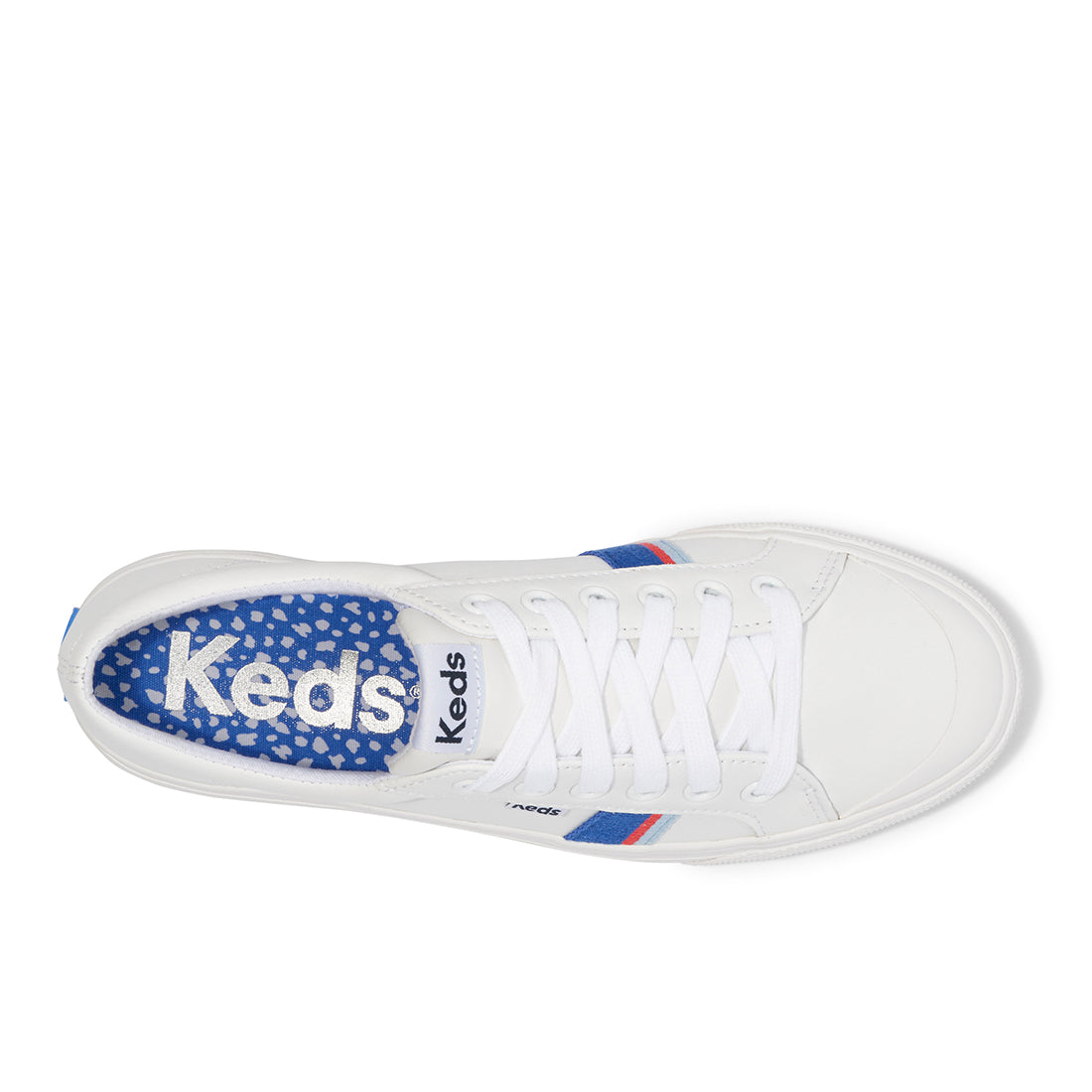 Women's Jump Kick Leather Toe Cap White/Red/Blue