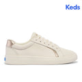 Keds Womens' Pursuit Leather Sneaker Off White