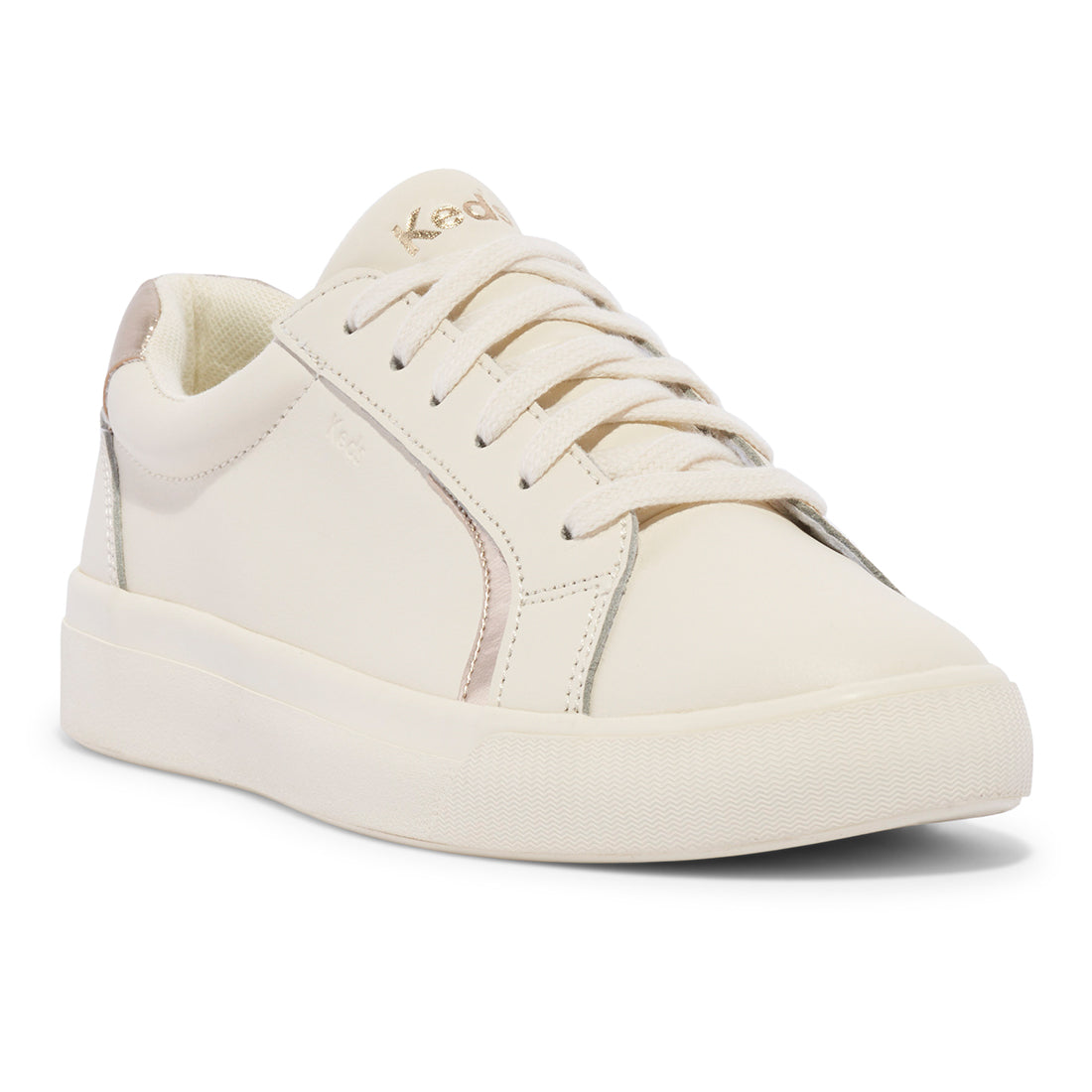 Keds Womens' Pursuit Leather Sneaker Off White