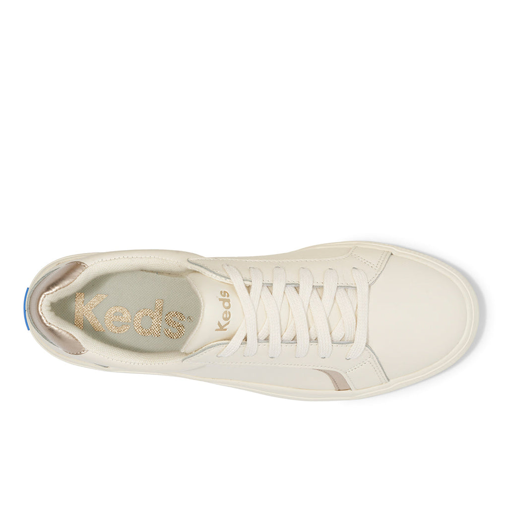 Keds Womens' Pursuit Leather Sneaker Off White