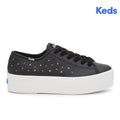 Keds Womens' Triple Up Leather Light Up Black