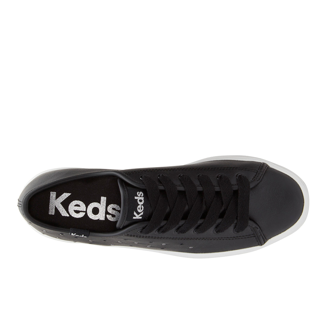 Keds Womens' Triple Up Leather Light Up Black
