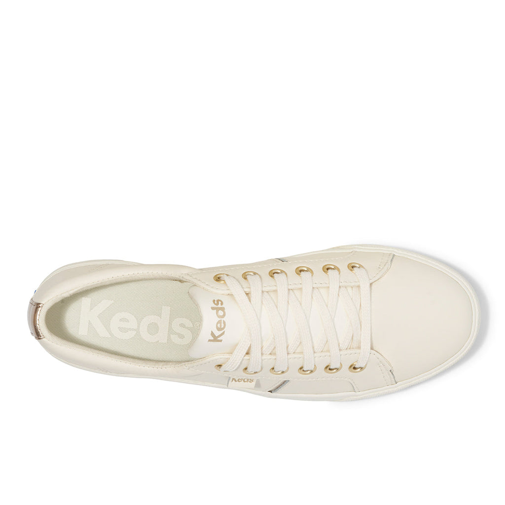 Women's Jump Kick Duo Leather Metallic Pops Off-White Sneaker