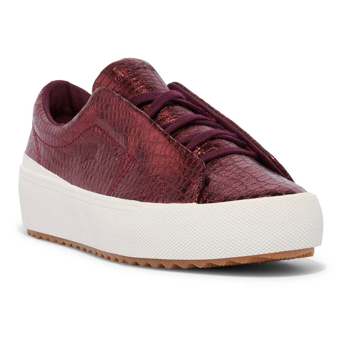 Keds Womens' Remi Embossed Leather Burgundy