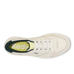 Keds Womens' The Court Leather Off White/Green