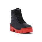 Keds Womens' Soho Boot Quilted Nylon Pop Outsole Black/Red