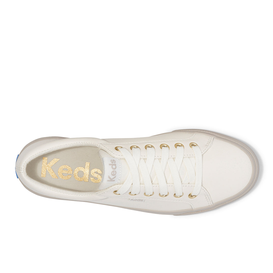 Keds Womens' Jump Kick Leather Sneaker Snow White