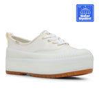 Keds Womens' The Platform Lug Weatherized Leather Off White
