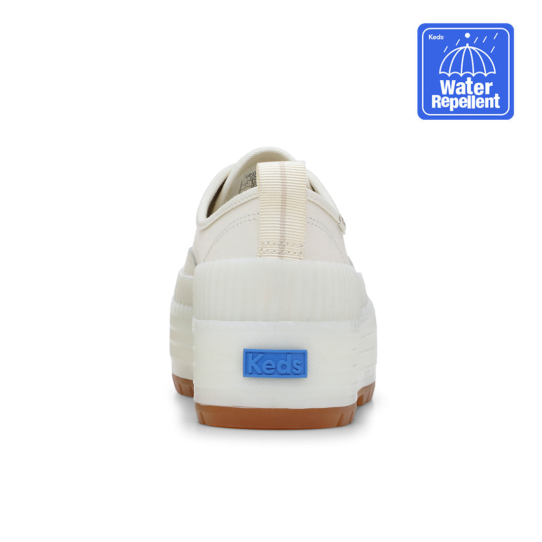Keds Womens' The Platform Lug Weatherized Leather Off White